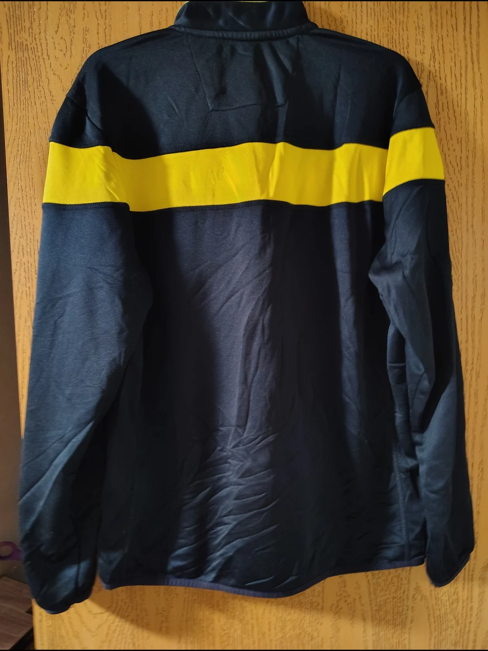 adidas Navy and Yellow Climalite 1/4 Zip Pullover